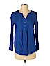 Lucky Brand Blue Long Sleeve Blouse Size S - photo 1