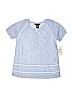 Nautica 100% Cotton Blue Short Sleeve Blouse Size 7 - photo 1