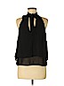 Zara 100% Polyester Black Sleeveless Blouse Size M - photo 1