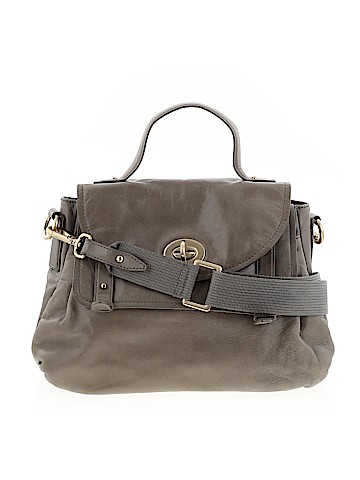 Halogen Leather Satchel (view 1)