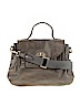 Halogen 100% Leather Gray Leather Satchel One size - photo 1