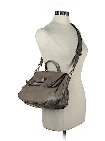 Halogen Leather Satchel (view 2)