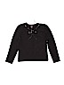 The Children's Place Outlet 100% Cotton Solid Black Long Sleeve Top Size 10 - 12 - photo 1