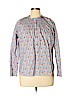 J.Crew 100% Cotton Blue Long Sleeve Blouse Size 14 - photo 1