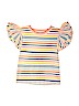 Alice + Olivia Stripes Ivory Short Sleeve Top Size L (kids) - photo 1
