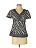 Ann Taylor LOFT 100% Polyester Black Short Sleeve Blouse Size 0 (petite) - photo 1