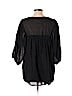 World Market 100% Cotton Black 3/4 Sleeve Blouse Size Lg - XL - photo 2