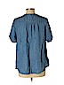 Lucky Brand 100% Lyocell Blue Short Sleeve Blouse Size L - photo 2
