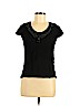Emma James Black Short Sleeve Top Size M (petite) - photo 1
