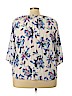 Assorted Brands 100% Rayon Blue 3/4 Sleeve Blouse Size 3X - photo 2