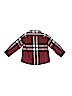 Burberry 100% Cotton Plaid Burgundy Long Sleeve Button-Down Shirt 9-12 MO / 12 MO - photo 2