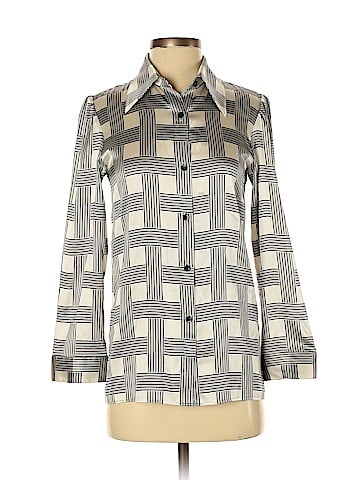 Alice + Olivia Long Sleeve Silk Top (view 1)