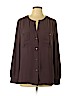 Ann Taylor LOFT 100% Polyester Purple Long Sleeve Blouse Size L - photo 1
