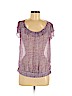 Banana Republic Factory Store 100% Polyester Purple Short Sleeve Blouse Size M (petite) - photo 1