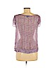 Banana Republic Factory Store 100% Polyester Purple Short Sleeve Blouse Size M (petite) - photo 2