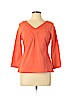 Ann Taylor Orange 3/4 Sleeve Top Size L (petite) - photo 1