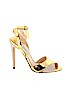 Prada 100% Leather Gold Heels Size EU 37 - photo 1