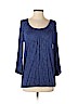 MICHAEL Michael Kors 100% Viscose Blue 3/4 Sleeve Top Size S - photo 1
