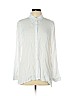 Max Jeans 100% Rayon White Long Sleeve Button-Down Shirt Size L - photo 1