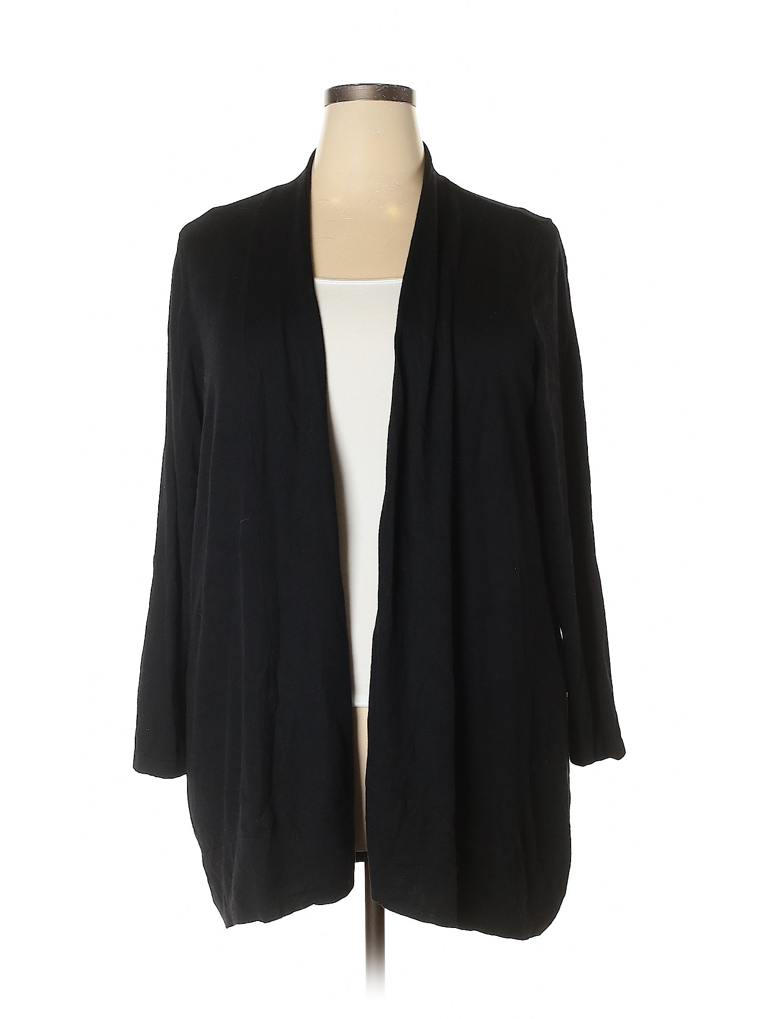 Susan Graver Solid Black Cardigan Size 2x Plus 74 Off Thredup 0354