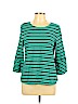 Talbots 100% Cotton Teal 3/4 Sleeve Top Size L (petite) - photo 1