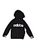 Adidas 100% Cotton Black Zip Up Hoodie Size 6 - photo 1