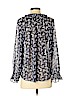 Ann Taylor LOFT 100% Polyester Blue Long Sleeve Blouse Size S (petite) - photo 2