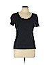 Banana Republic Black Short Sleeve Silk Top Size L (petite) - photo 1