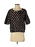 Cotélac x Raphaëlle Cavalli 100% Polyester Brown Short Sleeve Blouse Size 2 - photo 1