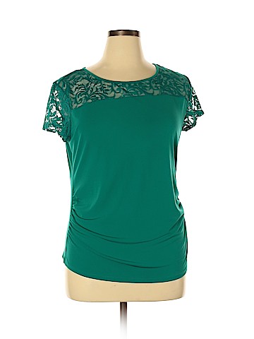 New York & Company Short Sleeve Blouse (view 1)