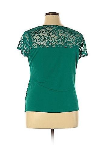 New York & Company Short Sleeve Blouse (view 2)