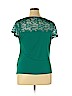 New York & Company Green Short Sleeve Blouse Size XL - photo 2