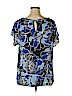 Liz Claiborne 100% Polyester Blue Short Sleeve Blouse Size 1X - photo 2