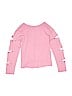 Justice Solid Pink Sweatshirt Size 10 - photo 2