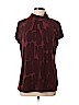 New York & Company Burgundy Short Sleeve Top Size L (petite) - photo 1