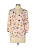 Adrienne Vittadini 100% Rayon Pink 3/4 Sleeve Blouse Size L - photo 1