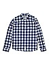 Abercrombie 100% Cotton Checkered-gingham Blue Long Sleeve Button-Down Shirt Size 13 - 14 - photo 1