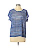 Rafaella Blue Short Sleeve Top Size L (petite) - photo 1