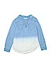 Mudd 100% Cotton Blue Long Sleeve Blouse Size 14 - photo 1