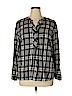 Talbots 100% Cotton Black Long Sleeve Button-Down Shirt Size XL - photo 1