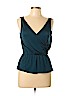 Diane von Furstenberg 100% Viscose Teal Sleeveless Top Size L - photo 1