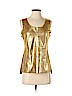 BCBGMAXAZRIA Gold Short Sleeve Blouse Size S - photo 1