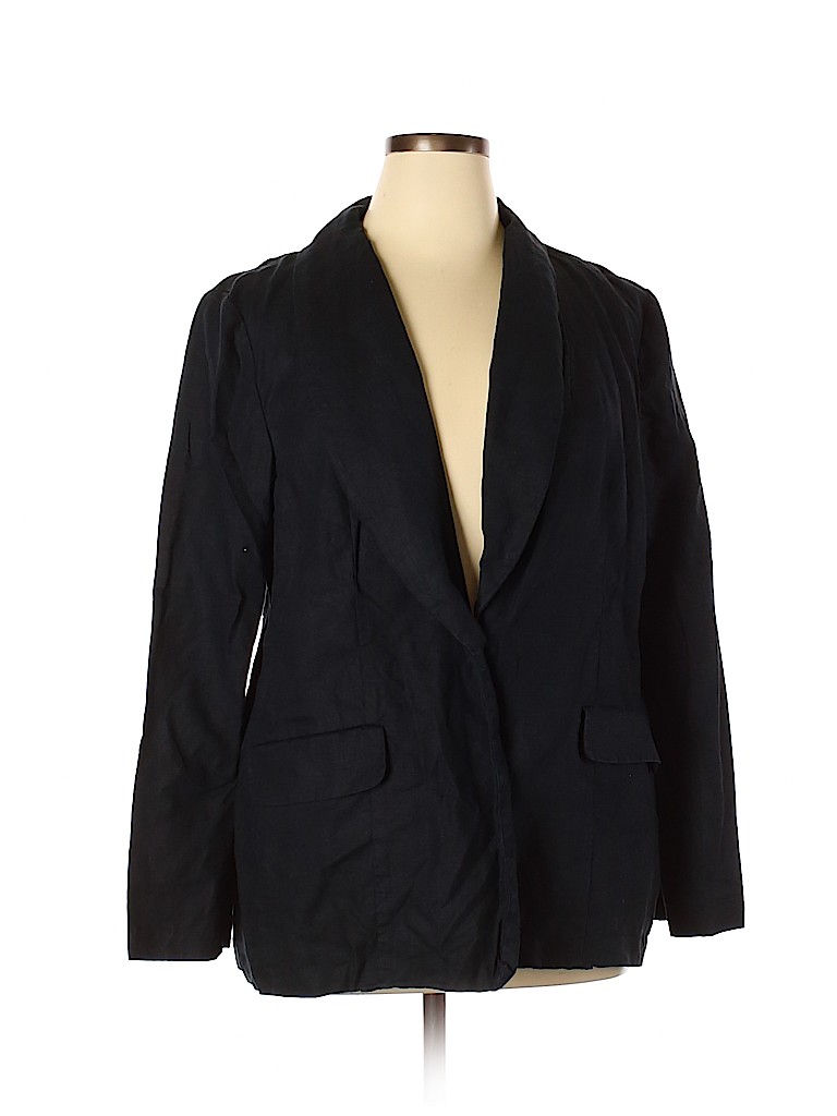 J.jill 100% Linen Black Blazer Size XL - photo 1