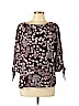 Ann Taylor LOFT 100% Polyester Burgundy 3/4 Sleeve Blouse Size L (petite) - photo 1