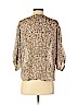 Ann Taylor LOFT 100% Polyester Tan 3/4 Sleeve Button-Down Shirt Size S (petite) - photo 2