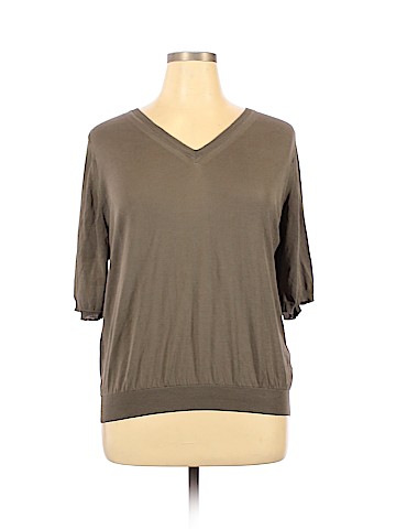 Faconnable 3/4 Sleeve Silk Top (view 1)