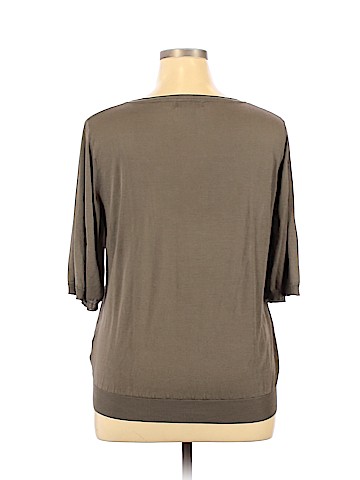 Faconnable 3/4 Sleeve Silk Top (view 2)