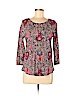 Lucky Brand Blue 3/4 Sleeve Top Size M - photo 1