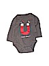Baby Gap 100% Cotton Graphic Gray Long Sleeve Onesie Size 3-6 mo - photo 1