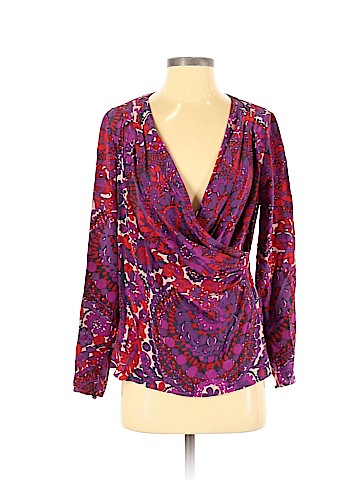 Trina Turk Long Sleeve Silk Top (view 1)